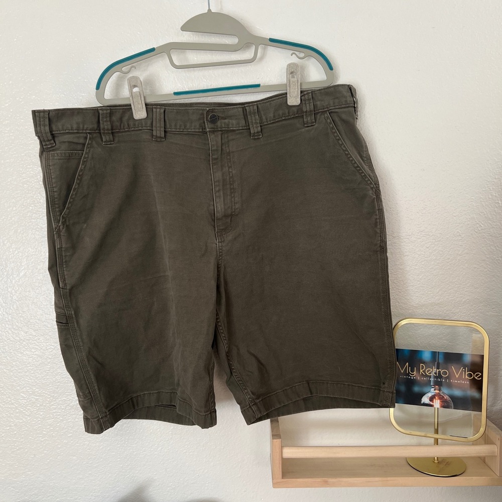 Carhartt Relaxed Fit Men's Cargo Shorts Size 44 Olive Green Workwear